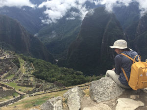 Traveling With Your Anorexic [image description: photo of person looking out at Machu Picchu]