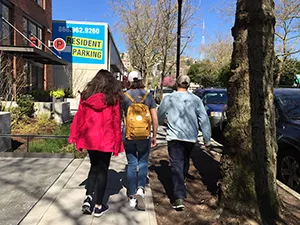 Weight bias parenting [image description: back of teenagers walking on sidewalk]