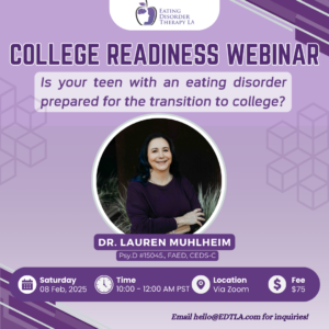 Eating Disorder College Readiness Webinar for Parents 2025